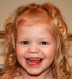 Sadie Snow, three years old